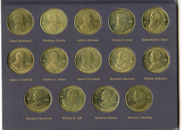 A Coin History of the U.S. Presidents Art Medal Round Set Collection - G950