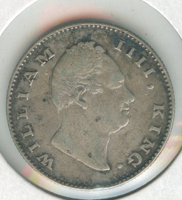 1835 East India Company Coin Half Rupee Silver Coin William IIII - KR349