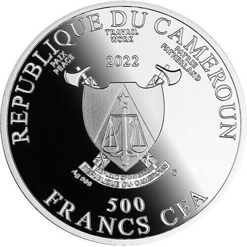 2022 Cameroon Wedding Day 17.5g Silver Proof 500 Franc Coin Poland Mint - JP208