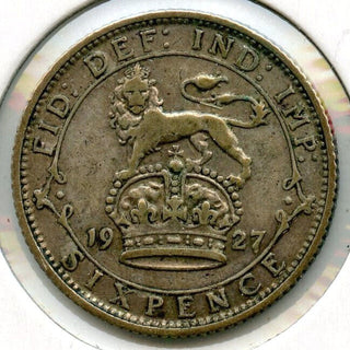 1927 Great Britain Silver Coin Sixpence - King George V - CA275