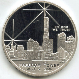 2004 Freedom Tower Silver-Clad World Trade Center $1 Coin Mariana Islands H106