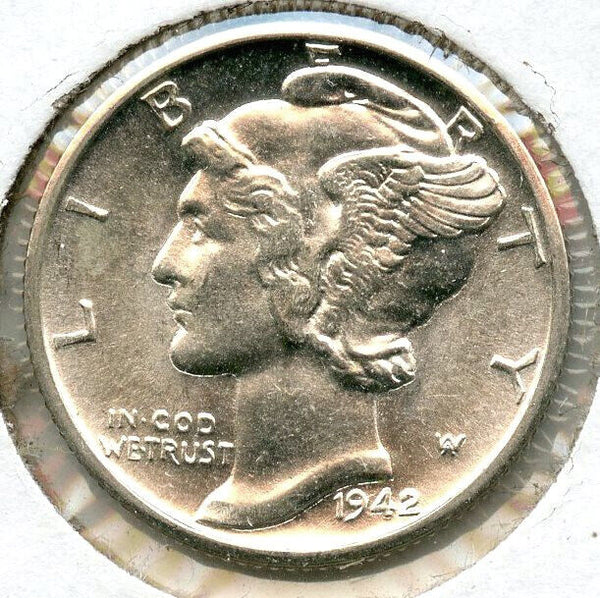 1942-D Mercury Silver Dime - Gem Uncirculated - Denver Mint - CC496