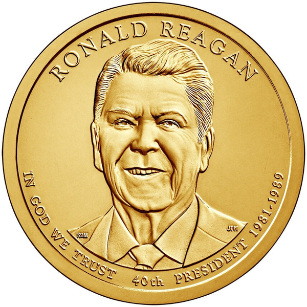 2016-D Ronald Reagan Presidential Dollar US Golden $1 Coin - Denver Mint PRD39