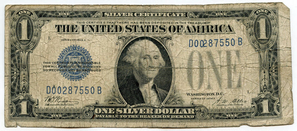 1928-A $1 Silver Certificate - One Dollar - United States Currency Note - A145