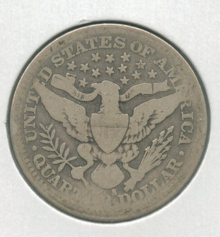 1915-S Silver Barber Quarter 25c San Francisco Mint - KR183
