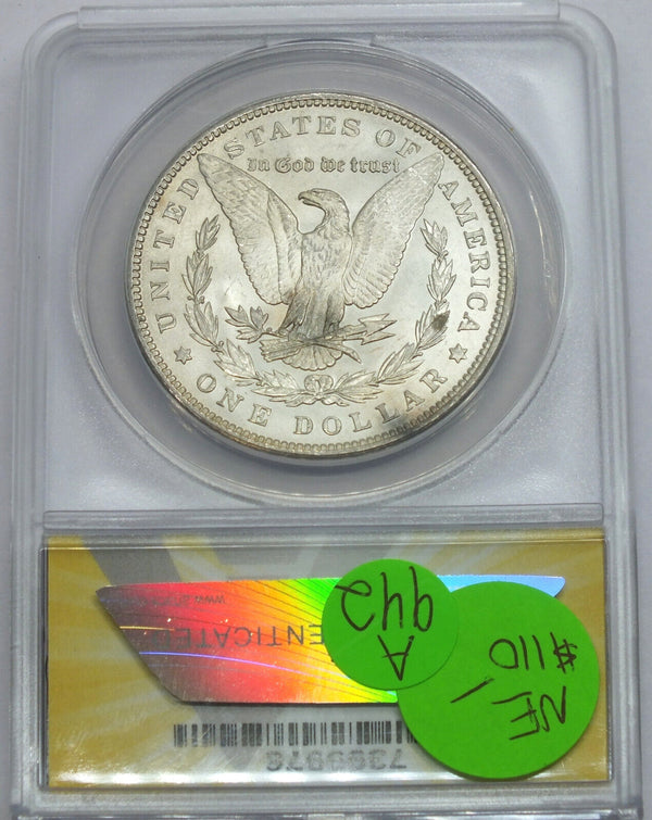1890 Morgan Silver Dollar ANACS MS63 Toning Toned $1 Philadelphia Mint - A942