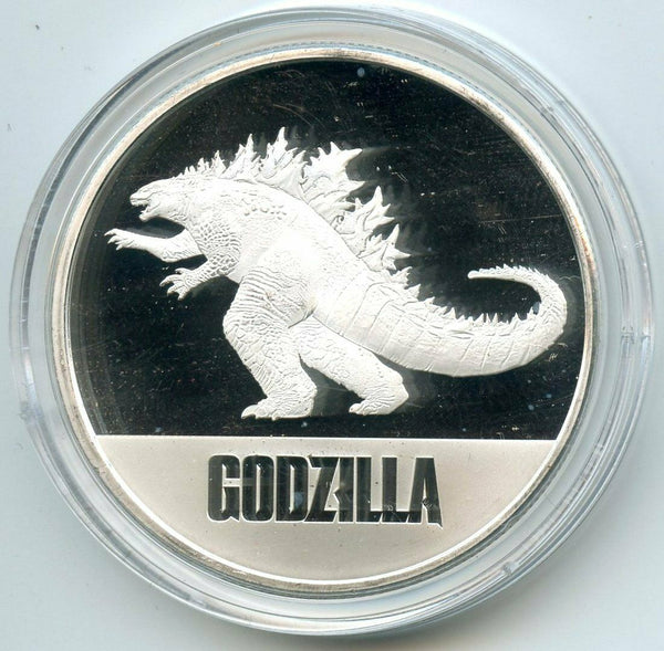 2021 Godzilla vs Kong 999 Silver 1 oz Coin Niue $2 Commemorative w/ Pouch BX430