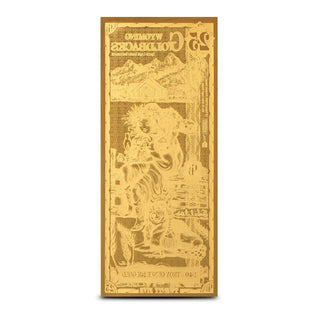25 Wyoming Goldback 24KT 1/40th Oz 999 Gold Foil Note Currency Gold Back Bullion