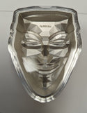 Rebel Guy Fawkes Mask Anonymous 2 Oz 999 Silver Stacker V For Vendetta - JP056