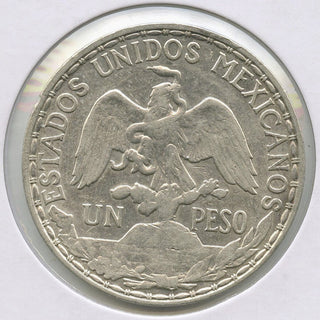 1910 Caballito Un Peso Mexico Silver Coin -Moneda De Plata- DN200