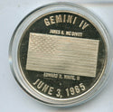 First American Space Walk Gemini IV Sterling Silver Round NASA Medal - JK507