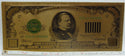 1928 $1000 Federal Reserve Novelty 24K Gold Foil Plated Note Bill 6