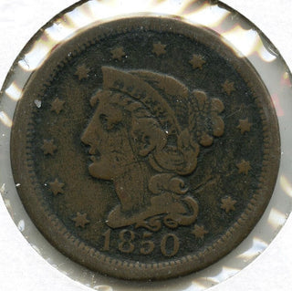 1850 Braided Hair Large Cent Penny - C41