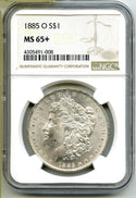 1885-O Morgan Silver Dollar NGC MS65+ Certified $1 New Orleans Mint - B113