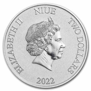 2022 Aladdin $2 Coin 999 Fine Silver 1 oz Niue BU Disney 30th Anniversary JP092