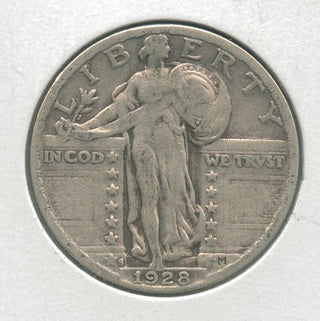 1928-S Silver Standing Liberty Quarter 25c San Francisco Mint - KR78