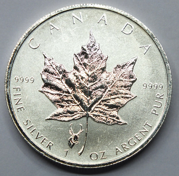 2018 Canada $5 Maple Leaf 9999 Fine Silver 1 oz Coin - Antelope Privy - A77