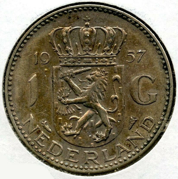 1957 Netherlands Silver Coin 1 Gulden - BX878