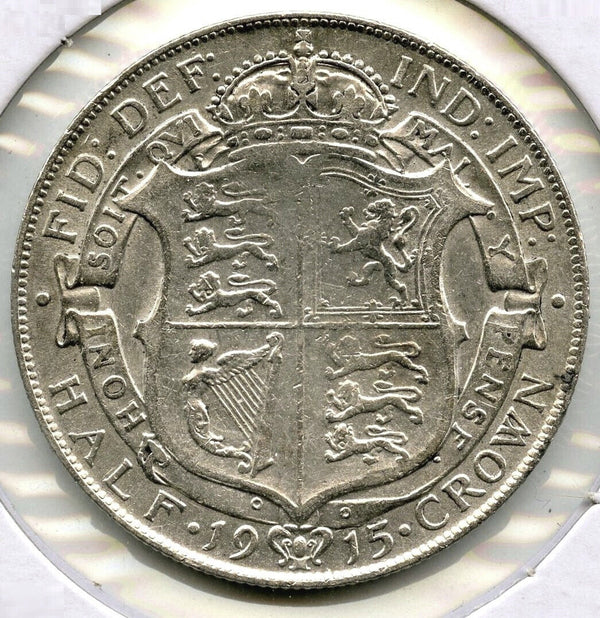 1915 Great Britain Silver Coin - Half Crown - King George V - A713