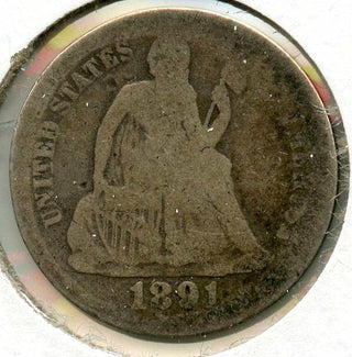1891 Seated Liberty Silver Dime - Philadelphia Mint - BT345