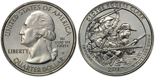 2017-D George Rogers Clark Indiana Park NP ATB 25C Unc Quarter Denver mint 080