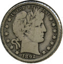 1892 Barber Silver Half Dollar - Philadelphia Mint - A650