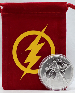 2022 The Flash DC Comics 1 Oz Silver $2 Niue BU Coin Justice League w/ Bag JN691