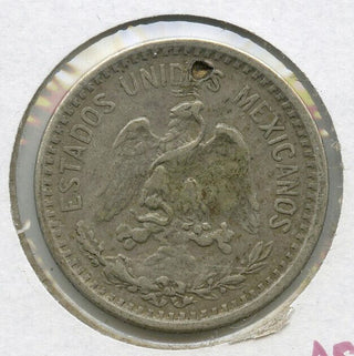 1907 Mexico 20 Centavos Silver Coin - DN156