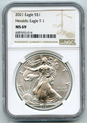 2021 Heraldic Eagle 1 oz Silver Dollar NGC MS69 Certified T1 Type 1 - CC868