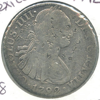 1792 Mexico Silver 8 Reales Coin Moneda -DN572