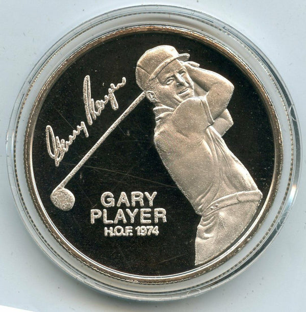 Gary Player 999 Silver 1 oz Art Medal Round PGA Golf Tour Hall Fame Club - BJ797