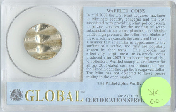 2003 P Maine Mint Quarter Cancelled Waffled Error Limited Edition Coin - DN097