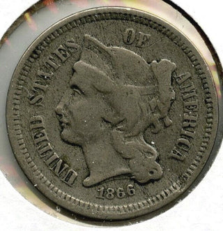 1866 3-Cent Nickel - Three Cents - C52
