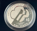 2013 Girl Scouts Of The USA Commemorative Proof Silver Centennial Dollar -KR558