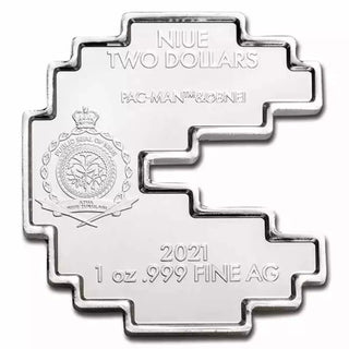 2021 Pac-Man 999 Silver 1 oz Coin $2 Niue Stackable BU Bullion Ounce - JN191
