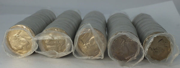 Lot of 5 1994-D Jefferson Nickel 5C Rolls 200 Coins Uncirculated LH141