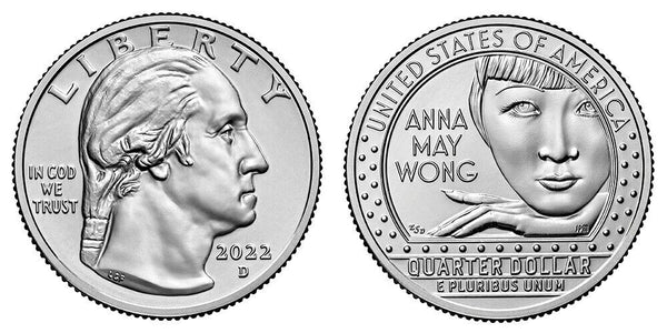 2022-D Anna Mae Wong American Women Quarter 25C Uncirculated Denver Mint 010