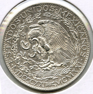 1921 Mexico Silver Coin 2 Dos Pesos - Estados Unidos Mexicanos Plata Pura - G109