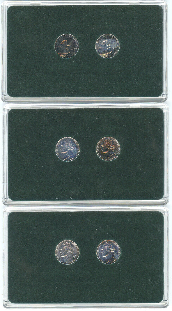 2000 - 2004 Jefferson Nickel  5 cents Westward Journey 9 Set 18 Coins DN217
