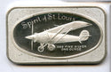 Spirit of St Louis Airplane Lindbergh One 1 Oz .999 Fine Silver Art Bar JN812