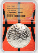 2020-P Basketball Proof Silver Dollar NGC PF69 Hall of Fame Early Release JJ216