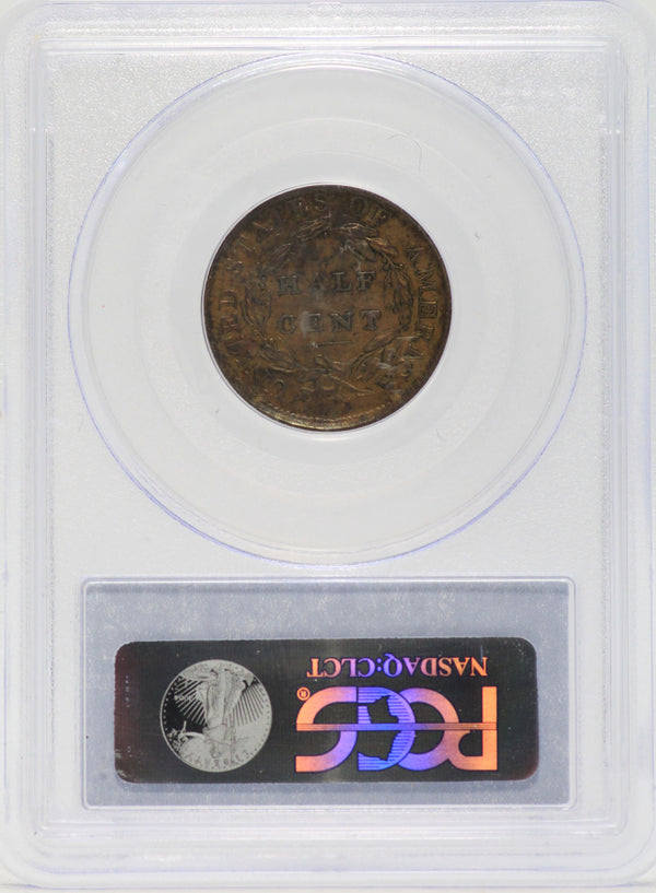 1809/6 Half Cent Penny PCGS AU53 Certified 9 Over Inverted 9 - C-5 Copper JJ502