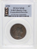 1796 Liberty Cap Large Cent PCGS XF 40 Penny S-84 Copper Coin - JJ513