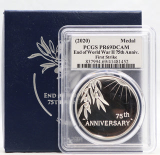 2020 End of World War II 75th Anniversary Silver Medal PCGS PR69 DCAM - JM313