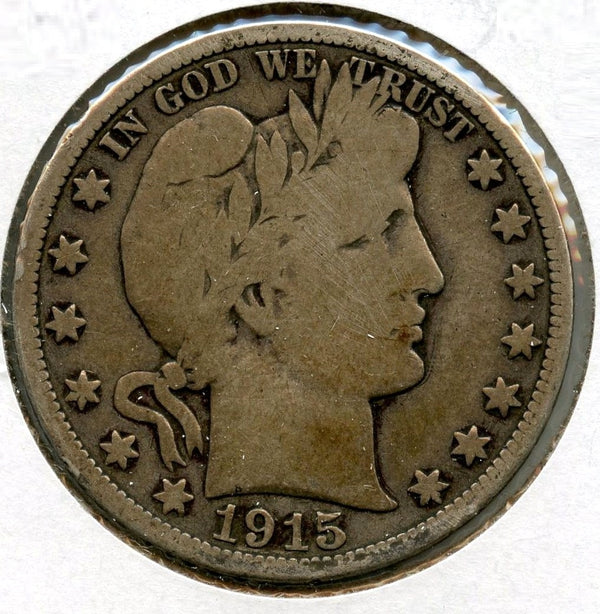 1915-D Barber Silver Half Dollar - Denver Mint - BQ862
