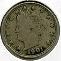 1901 Liberty V Nickel - Five Cents - BQ878