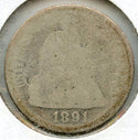 1891-O Seated Liberty Silver Dime - New Orleans Mint - BR268